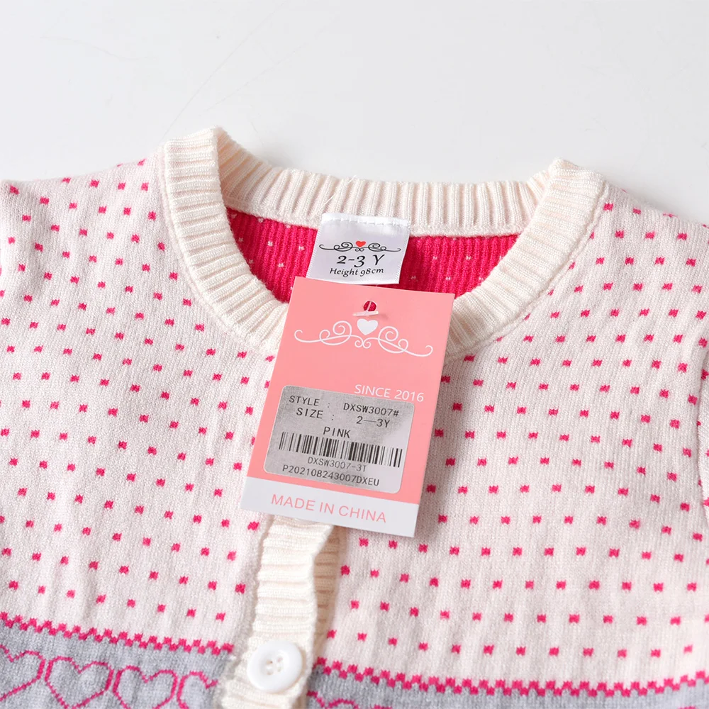 VIKITA Teenager Strickjacken Mädchen Schneeflocken Herzform Gestreift Lässige Mode Niedliche Pullover Kinder Mantel Oberbekleidung Tops Kostüme – Detail 7