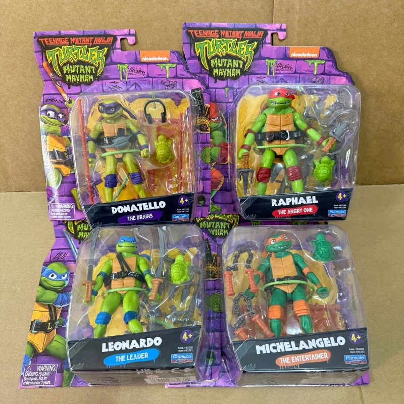 

Коллекционные фигурки-игрушки Playmates Teenage Mutant Ninja Turtles Mutant Mayhem: Раф, Дон, Майк, Лео. Аниме-фигурки, украшения, подарки.