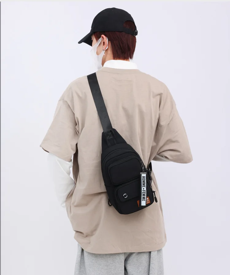 Unisex Outdoor Sling Pack Water-Resistant Chest Bag Reflective Accents & Dedicated Phone Slot - Compact for Travel / Trekking