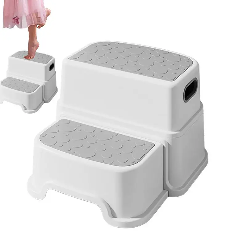 

2 Step Stool For Kids Non-Slip Children's Step Stool Multi-Function Toilet Stool Toddler Ladder For Bathroom Bedroom Kitchen