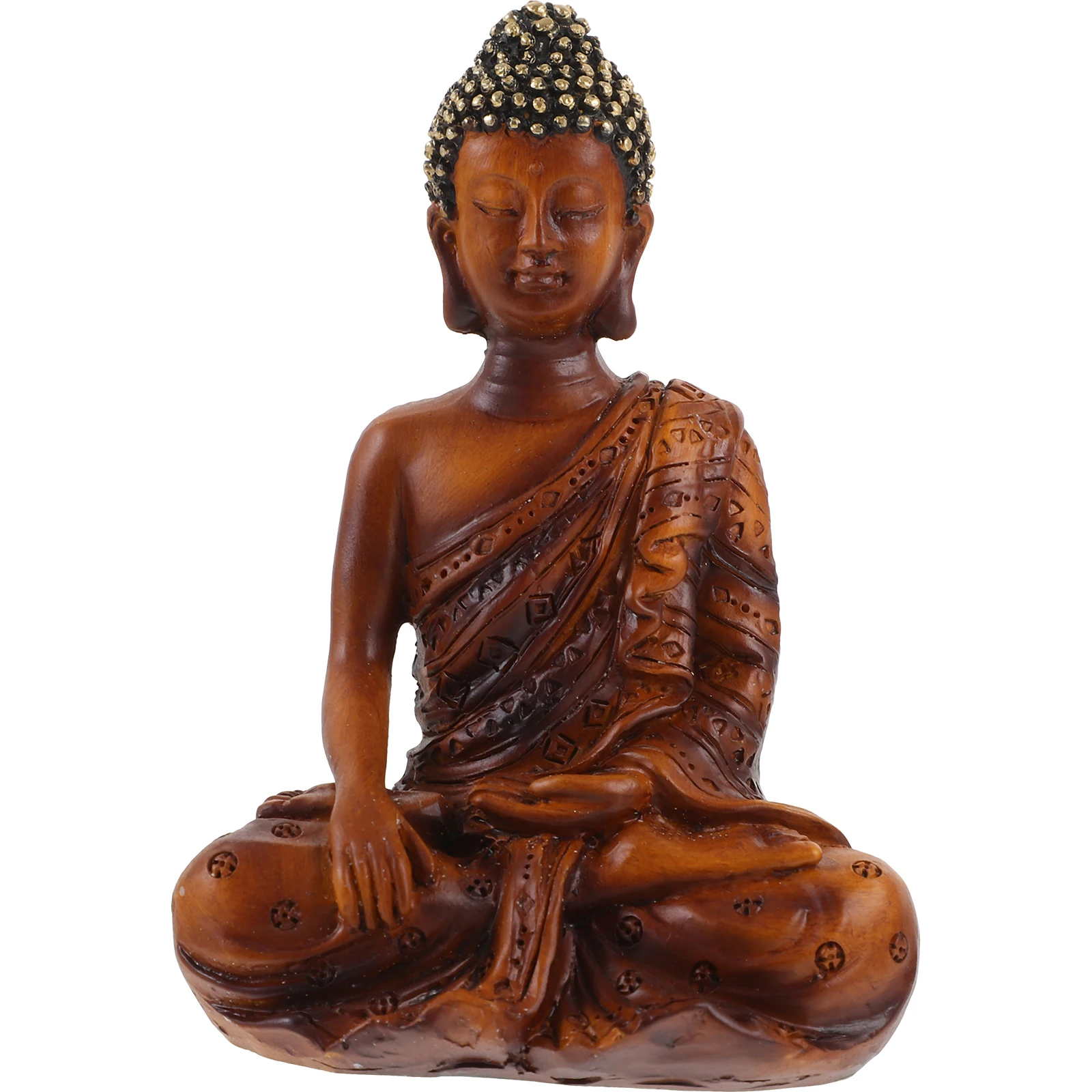 

Little Imitation Stone Buddha Statue Desktop Decor Meditation Sculpture Resin Zen Figurine Home Office Decorative Item