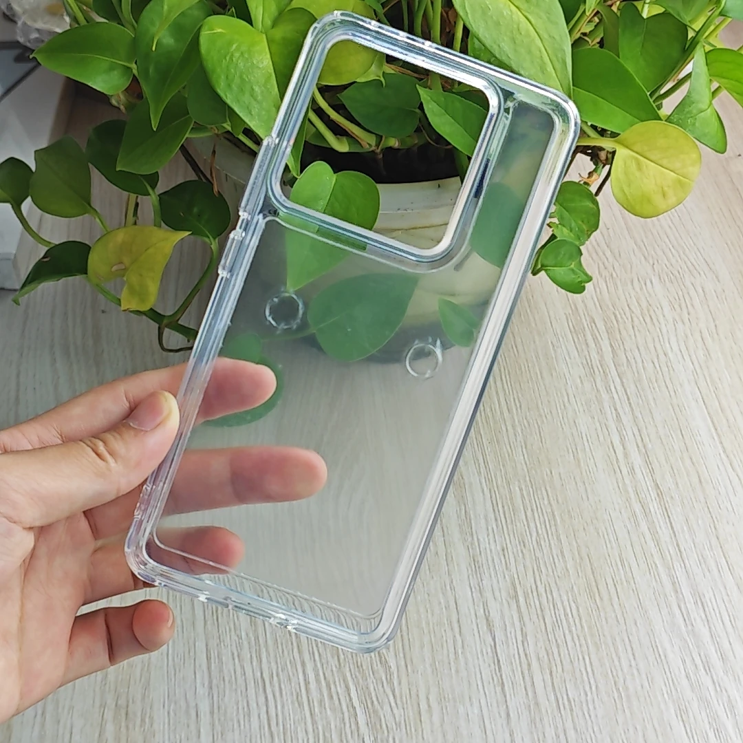 For Xiaomi 14T, 14T Pro чехол ELVEV Colorful Transparent Hard PC + TPU Protective Back ケース