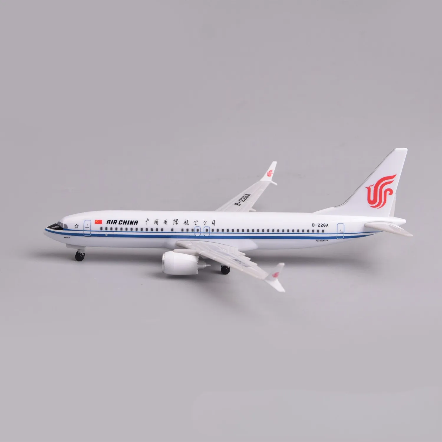 20cm Plastic Model Plane Air China B737max8 Collectible Aircraft Model Kit with Stand for Aviation Enthusiast Gift or Plane Toy view 4
