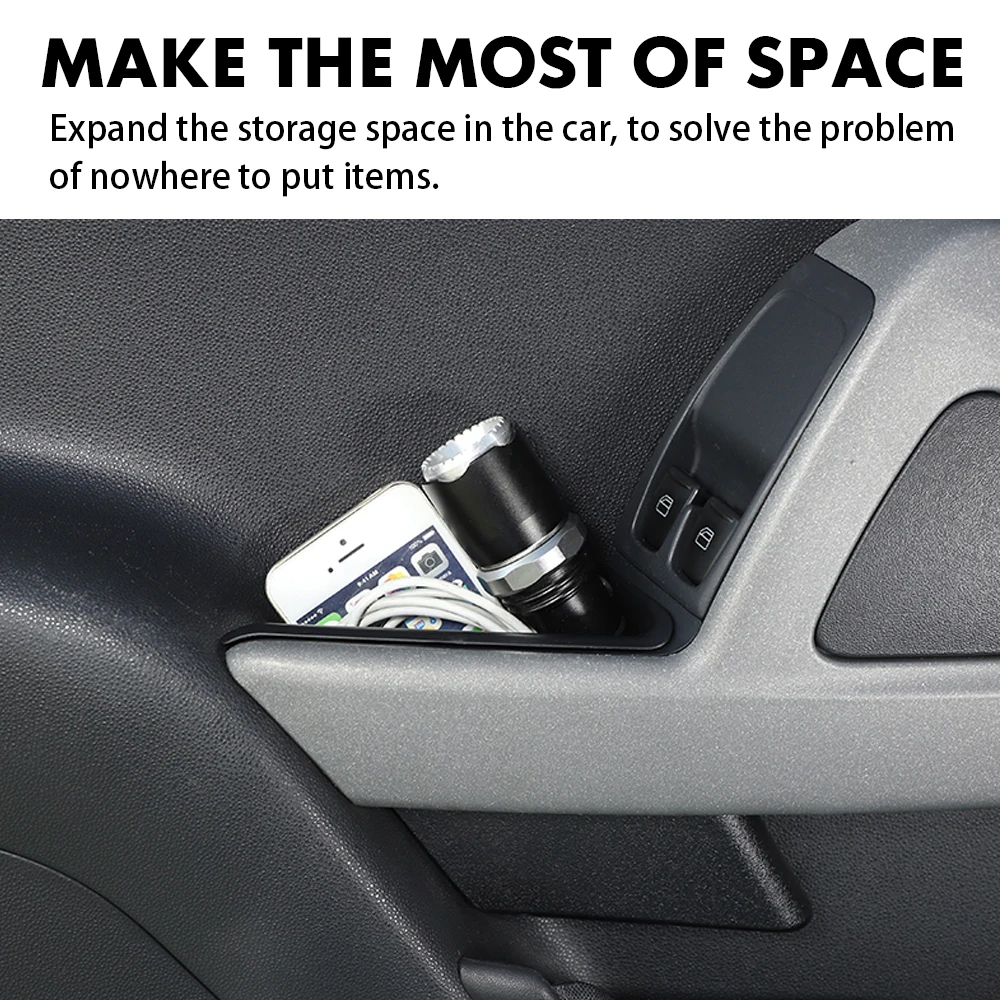 2pcs Car Door Storage Box Handle Armrest Storage Case For Mercedes Benz Smart 451 Fortwo 09-14 Styling Interior Accessories
