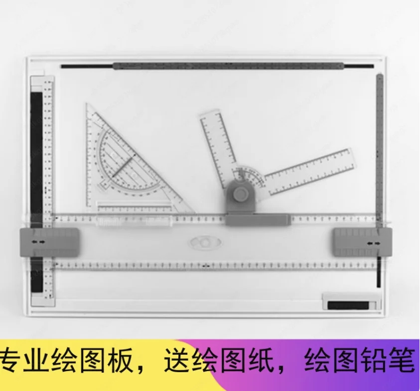 

Пластиковый материал и пластик Тип A3 Стол для рисования с прозрачной линейкой с параллельным движением и регулируемым углом