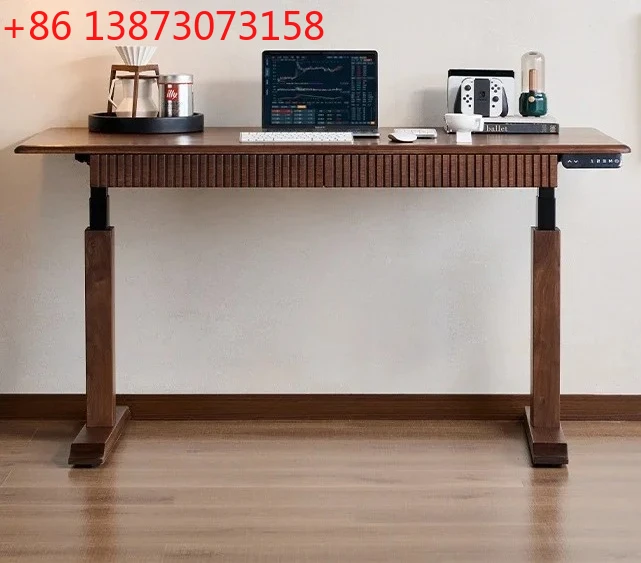FGNorth American black walnut lifting table electric multi-function solid wood desk