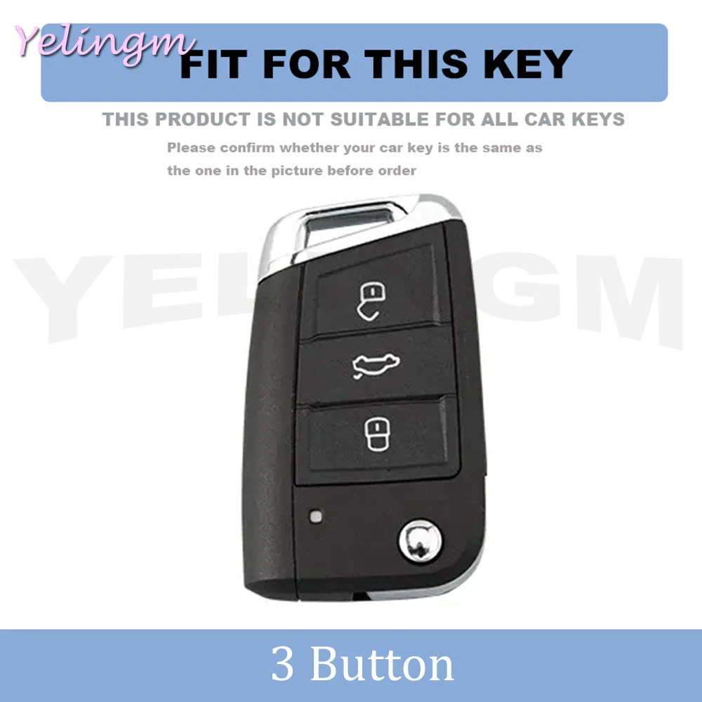 TPU Car Key Case Cover for VW Volkswagen Golf 7 MK7 Tiguan MK2 T-roc T-cross Skoda Octavia Kodiaq Karoq Seat Ateca Leon Fob