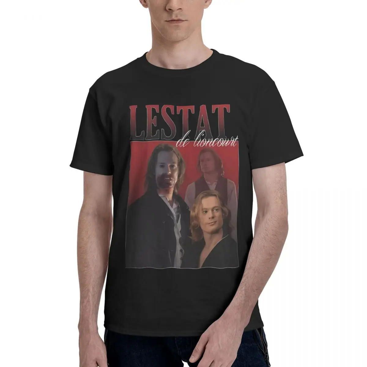 

Lestat De Lioncourt, Vampire 100% Cotton Casual Breathable Confortable Top Funny Men's T-Shirt Men T-Shirt