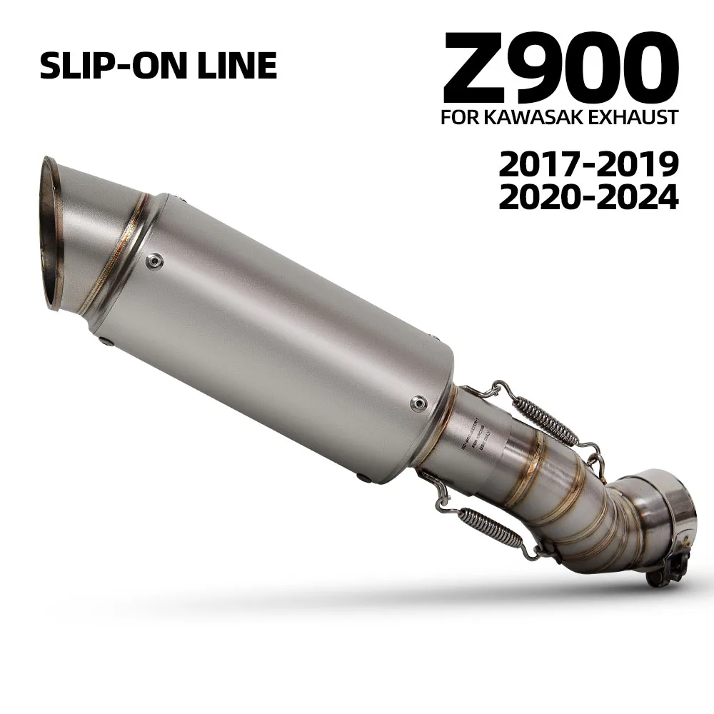 

Motorcycle Exhaust Slip-On Line Middle Link Adapter Pipe for Kawasaki Z900 2017-2025 Connect Muffler Accessory