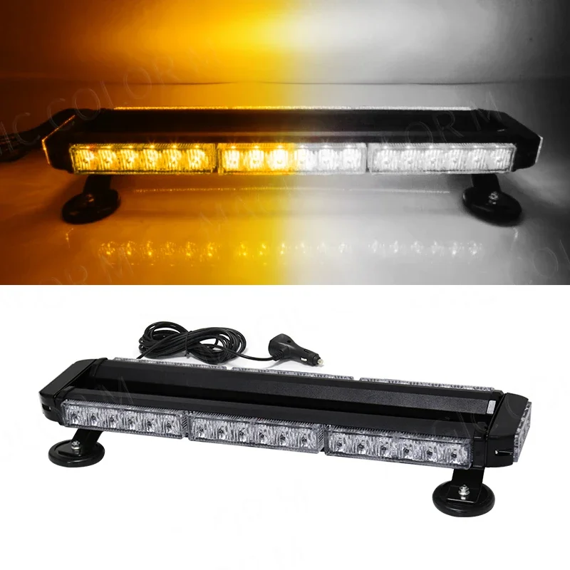 42 Led Car Strobe Lights Emergency Warning Flashing Auto Truck Beacon Signal Lamp Flash Dash Windshield Magnetic Base Car Parts