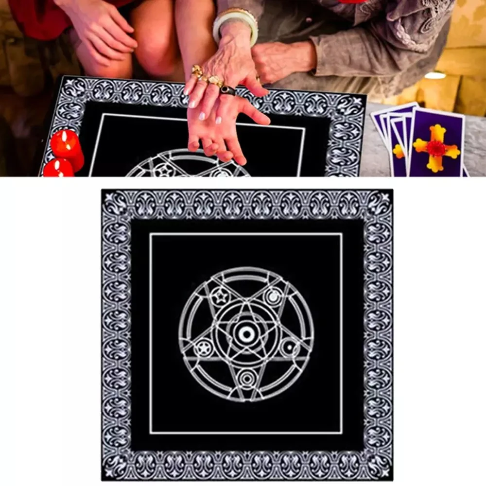 

Quality Witchcraft Supplies 49x49cm Astrological Non-woven Altar Tarot Cloth Tarot Card Cloth Tarot Tablecloth Tarot Card Mat
