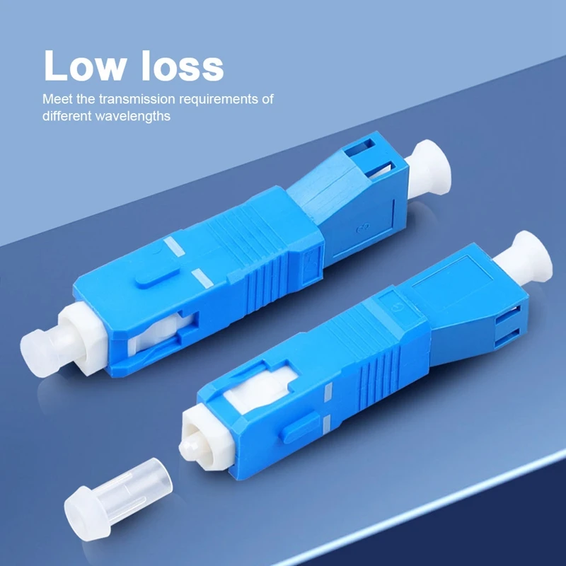 4 Pack Single Mode 9/125Um SC/UPC Male To LC/UPC Female Hybrid Optical Fiber Adapter Connector For Optical Power Meter