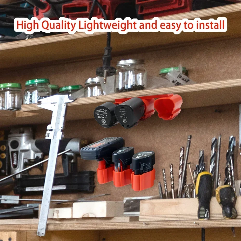 Li-ion Battery Holder Storage Fixed Bracket Installation Base Display Rack Buckle For Milwaukee M12 12V For Makita 10.8V BL1013