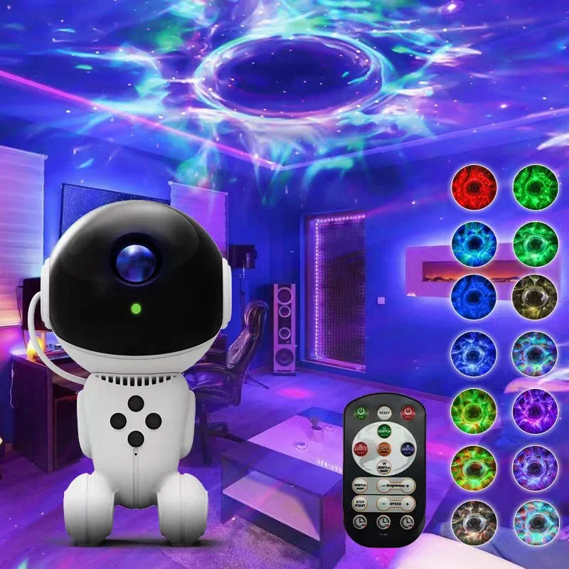 

New robot astronaut's window black hole eye projection light mood lights night light, children's birthday Christmas gift