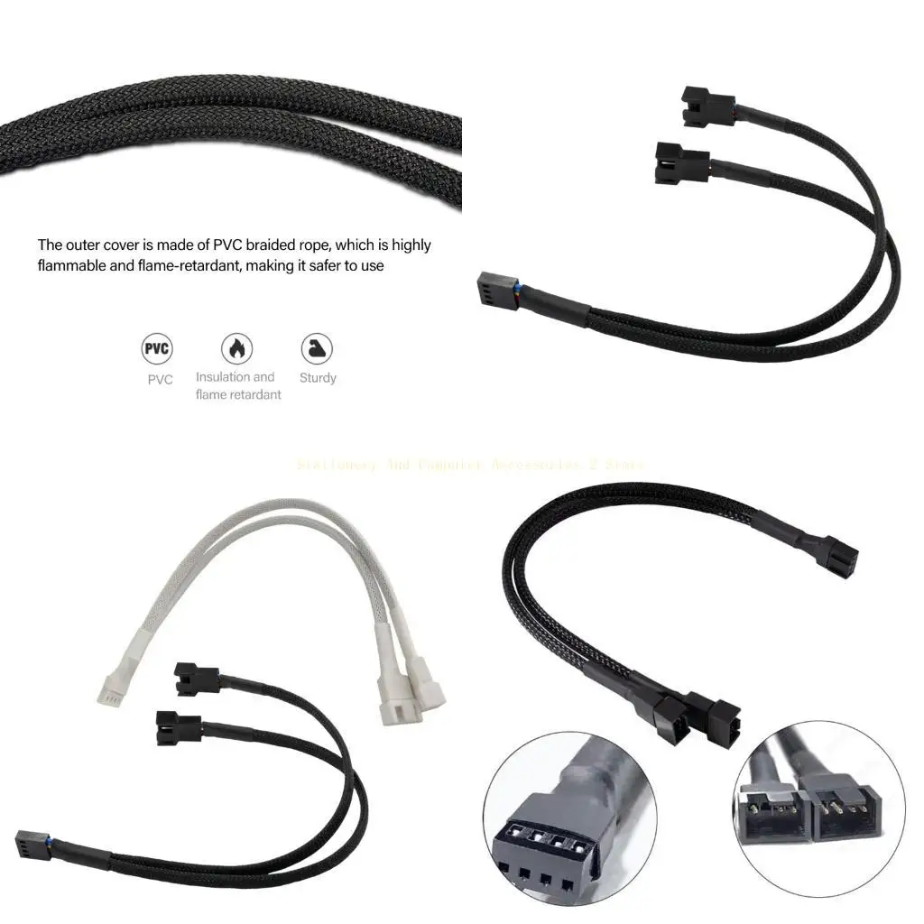 

Кабель-адаптер охлаждающего вентилятора ПК, 2-портовый разветвитель с синхронизацией скорости управления