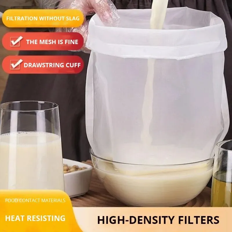 

1pc 100/200 Mesh Nylon Filter Milk Bag Food Filter Strainers Mesh Kitchen Strainer Bags Net Yogurt Tea Beer Coffee Oil
