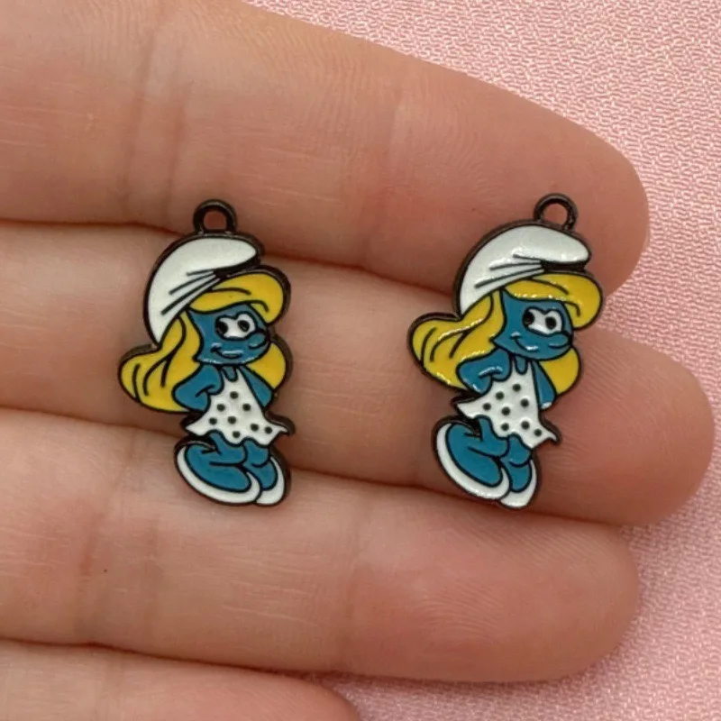 10 Stück Cartoon Anime DIY Schmuckzubehör Legierung Emaille-Anhänger Schlüsselanhänger Ohrringe Taschenanhänger