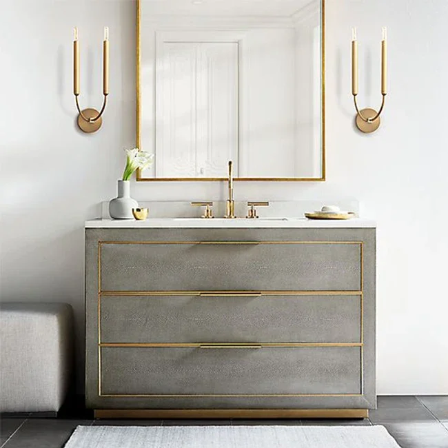 Y Water Resistant Wall Mounted Plywood Bathroom Vanity Wash Basin Bathroom Cabinet Free Standing Vanity