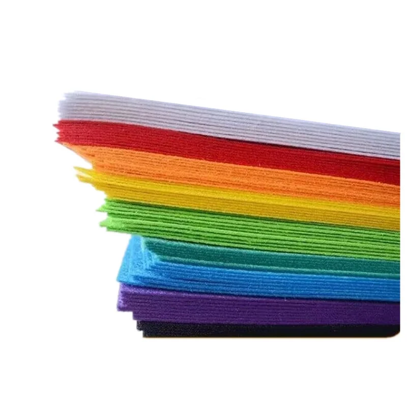 40Pcs/Set Mixed Colors Soft Felt Fabric Sheet,Vibrant Colors,10/15/20/30cm-Perfect For DIY Projects&Decor Craft&Sew With Ease