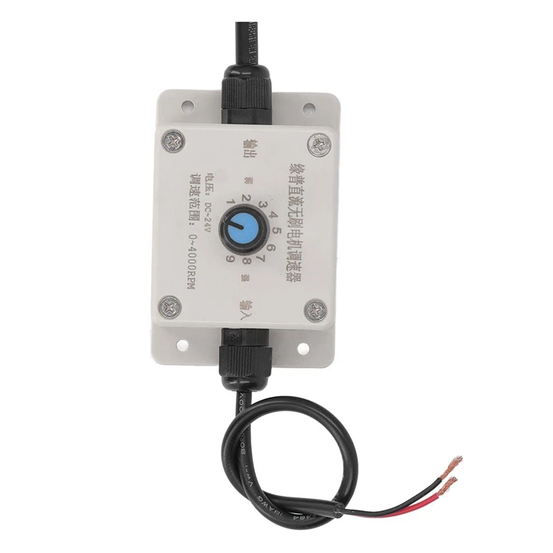 30W Concrete Vibrator, 4000RPM Electric Vibrating Motor with Speed Controller & Adjustable Exciting Force DC 12V-ABWY