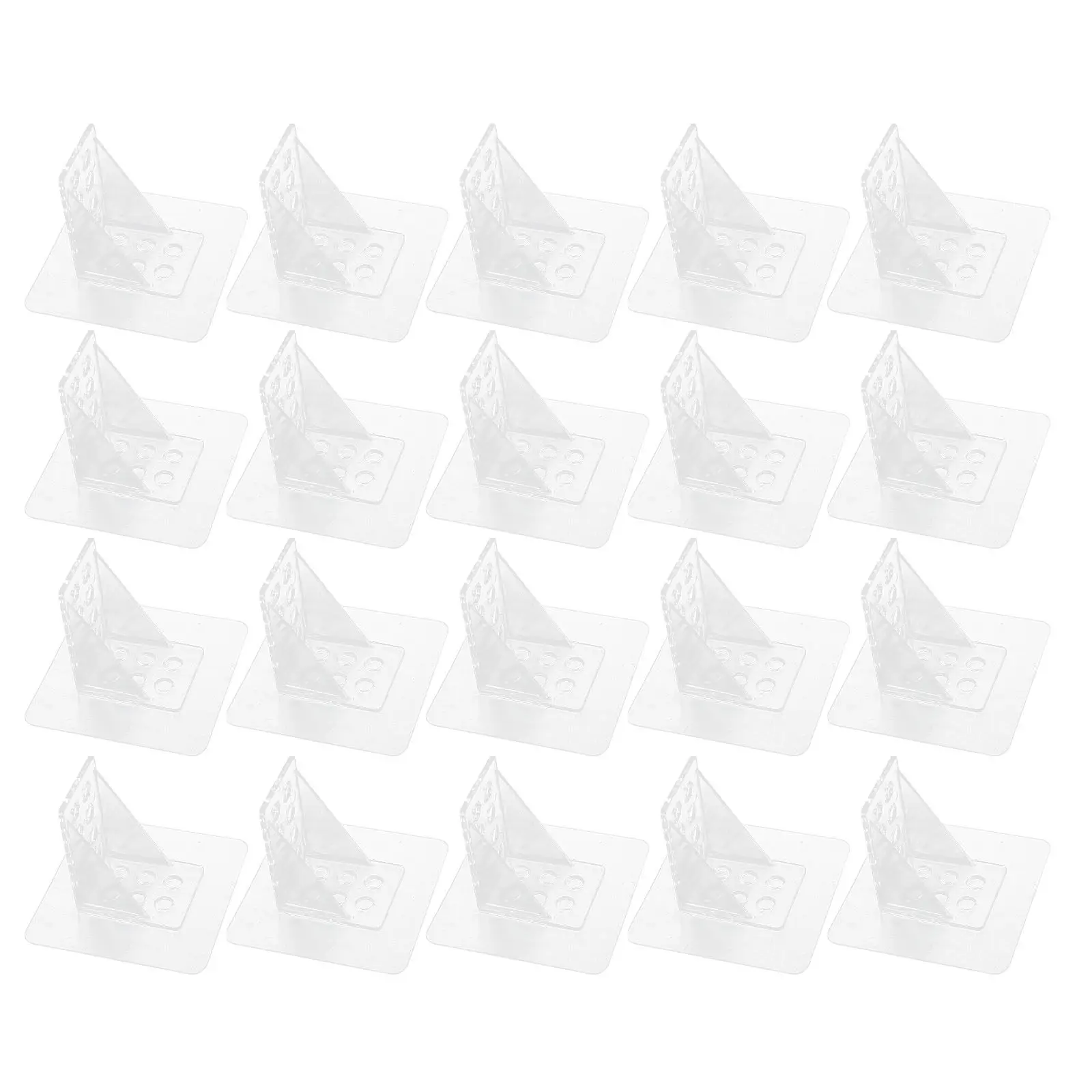 30pcs Clear Shelf Support Brackets for Kitchen Cabinet, Closet & Decorative Storage