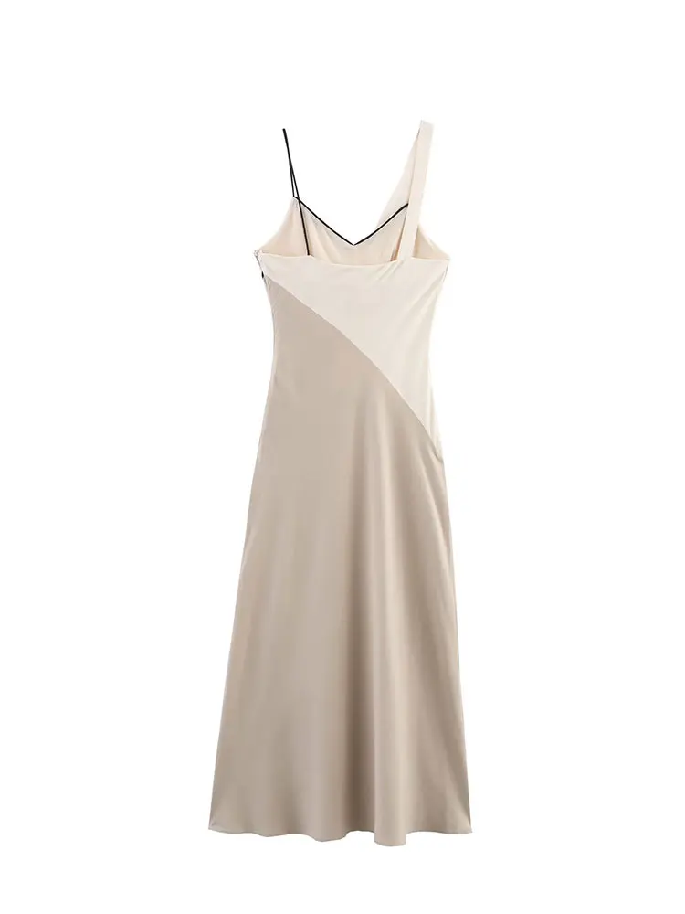 2025 ฤดูร้อน Splicing เซ็กซี่ Chic Casual ผู้หญิง Cami ชุดเดรสแขนกุด Vestidos แฟชั่น Party Dress