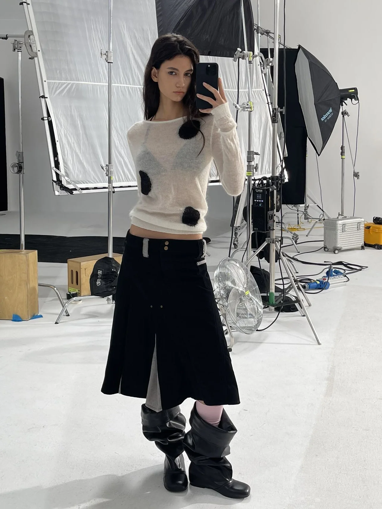 

Асимметричная юбка-рыбий хвост с высокой талией, А-силуэт, ретро-стиль, женская модная повседневная юбка с высокой талией