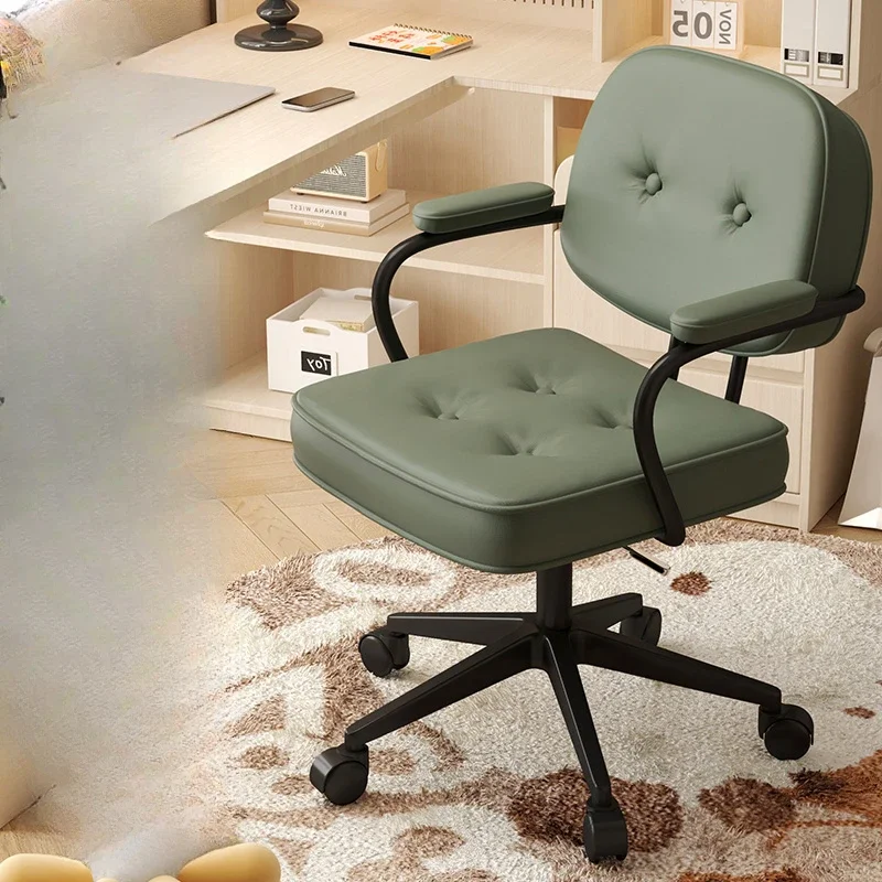 Girls Extender Rotating Chair Luxairy Taller Wheels Living Room Mobile Lazy Cute Study Cadeira De Escritorio Office Furniture