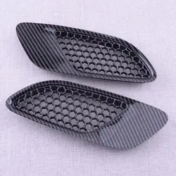 1 Pair Carbon Fiber Style ABS Front Bonnet Hood Vent Air Intake Cover Fit for BMW E90 E91 E92 E93 M3 Type 2007-2011 2012 2013