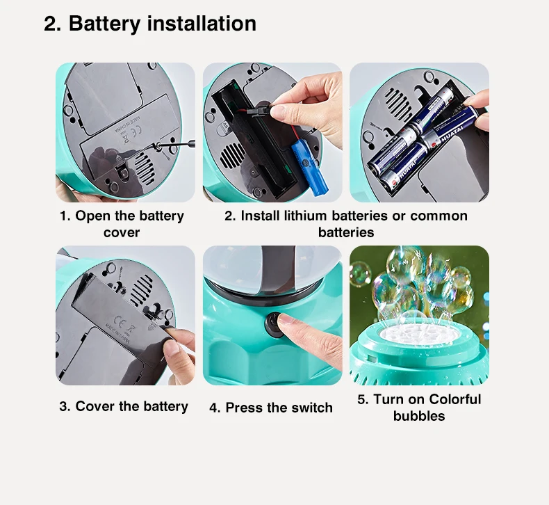 Máquina automática de bolhas, brinquedo com luz, buraco elétrico, acampamento, luz noturna, soprando bolha de sabão, brinquedos ao ar livre para crianças, presentes