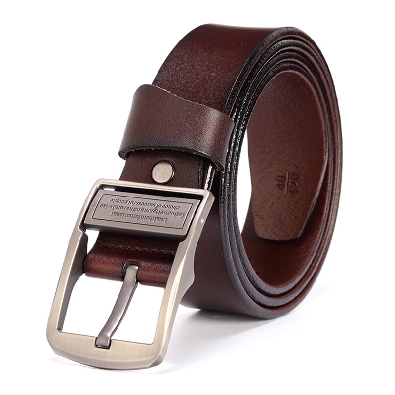 Men's genuine leather belt, alloy needle buckle, delicate texture, not easy to crack, long-lasting use high-quality cowhide belt