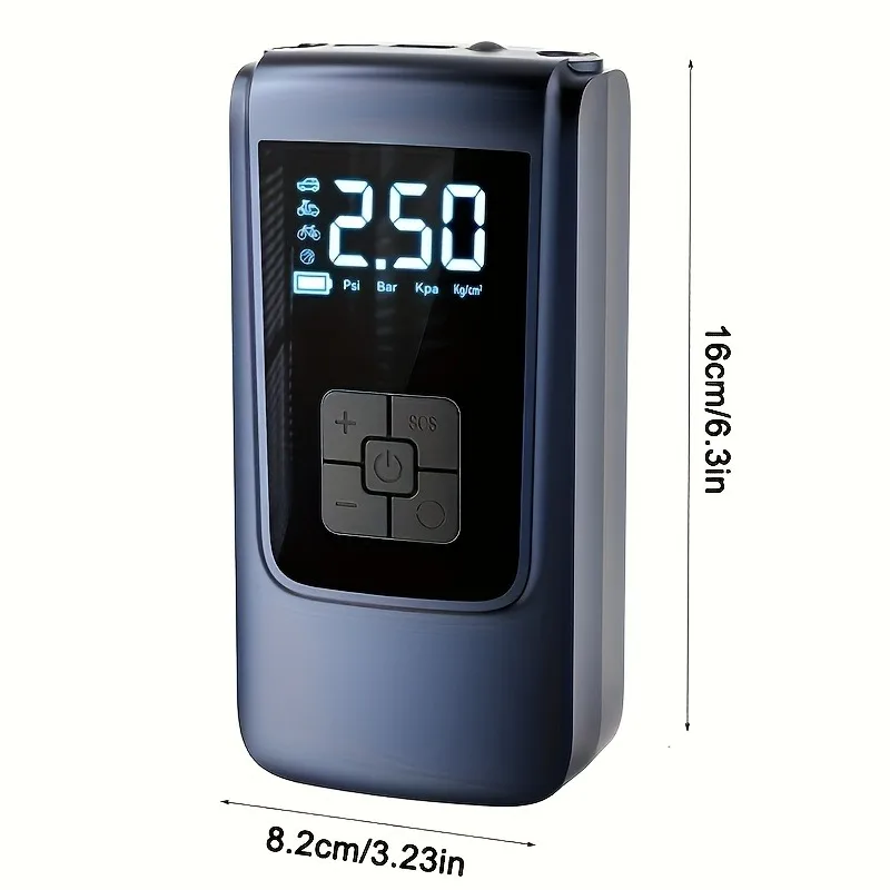 ポータブルエアコンプレッサータイヤインフレーターポンプワイヤレスタイヤインフレーターポンプ正確な圧力エアポンプオートバイ自転車ボール用