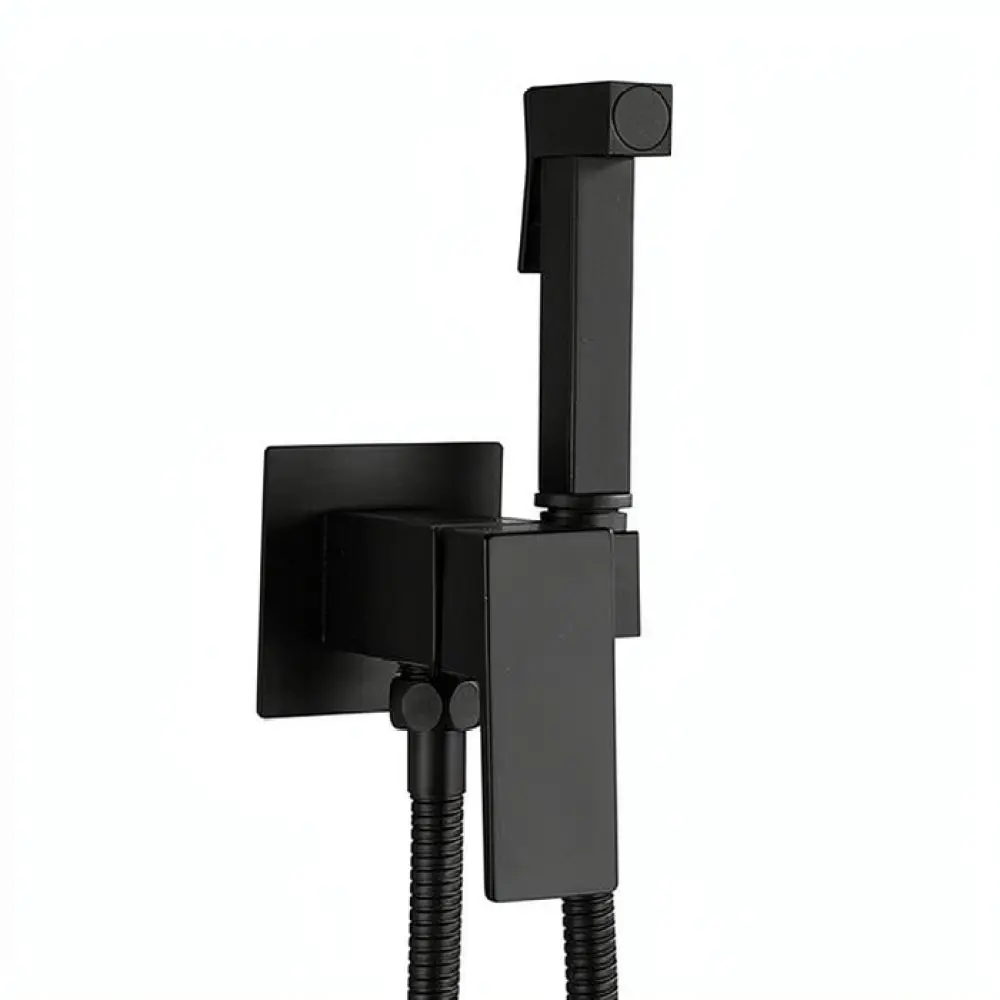 Wall Embedded Bidet Faucet Mixer Brass Toilet Cleaning Applicator Personal Hygiene Sprayer Bathroom Sanitary Fixture