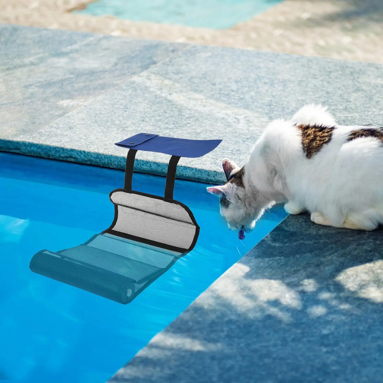 Pool Frog Saver Safe Blue Mesh Space Saving Animal Saver Pool Animal Escape Ramp Creature Saver for Frogs Toads Turtles Ducks