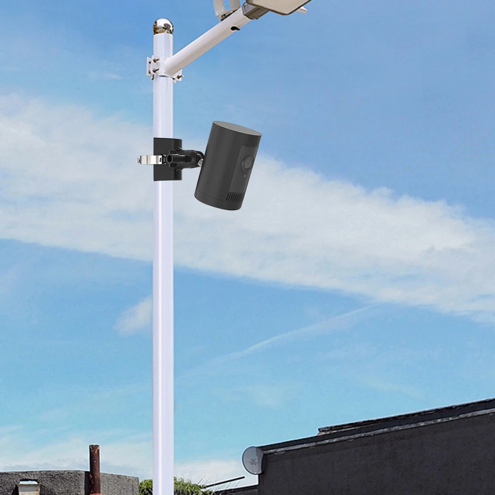 カメラマウントパイプ取り付けブラケット調整可能なユニバーサルポールマウント360 °   リングスティックアップ/スポットライトカメラの回転