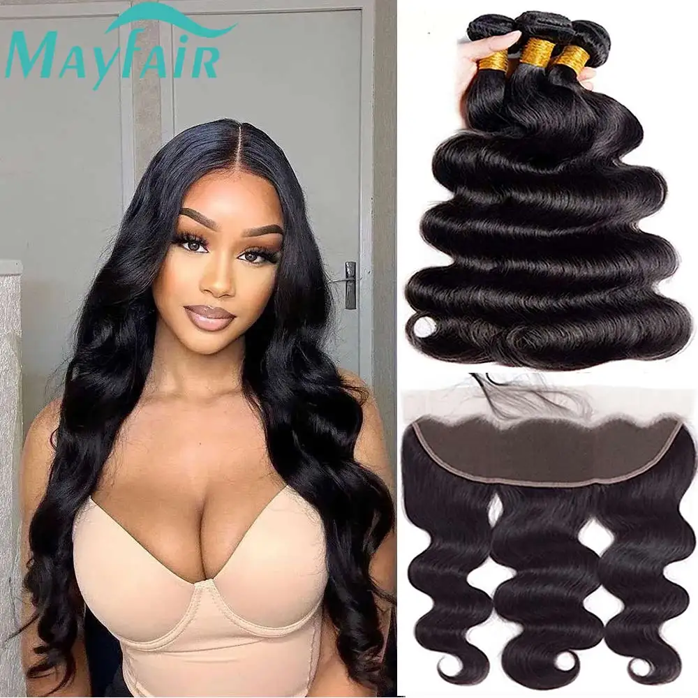 

Human Hair Bundles With Closure Brazilian Body Wave Bundles With Closure Human Hair Weave Extensions 3/4 Bundles Remy