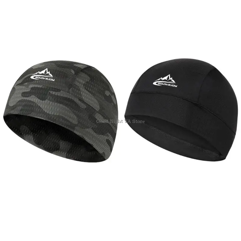 2 Pack Multi Purpose Cooling Headwear Elastic Helmet Liner Cap for Active Lifestyles &
