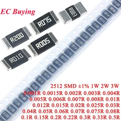 50 stks/10 stks 3 W 2 W 1 W 2512 SMD Legering Weerstand 1% 0.001 0.002 0.003 0.004 0.005 0.006 0.007 0.008 0.01 0.012 0.015 ohm Weerstand
