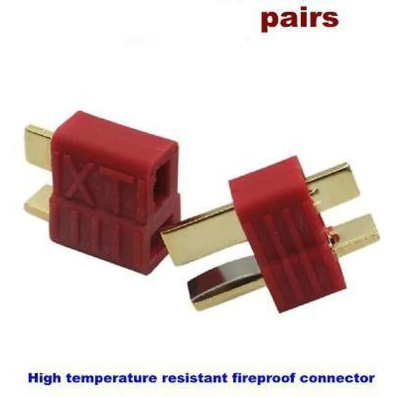 500 Pair Deans Style T Plug Nylon T-Connector Golden T Plug T-Plug for For ESC Battery T Connector