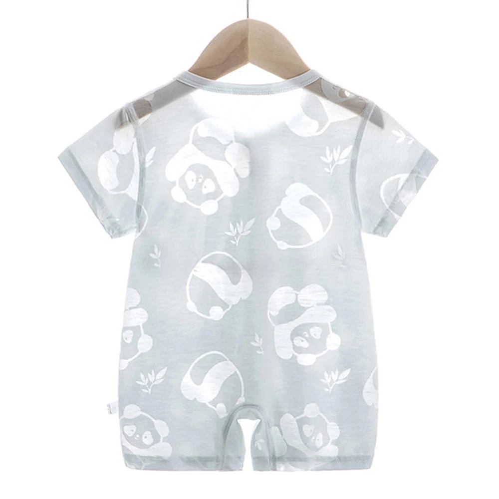 Baby Girl Romper Short Sleeve Thin Baby Boy Clothes Cute Animal Pattern Soft Unisex Newborn Jumpsuit