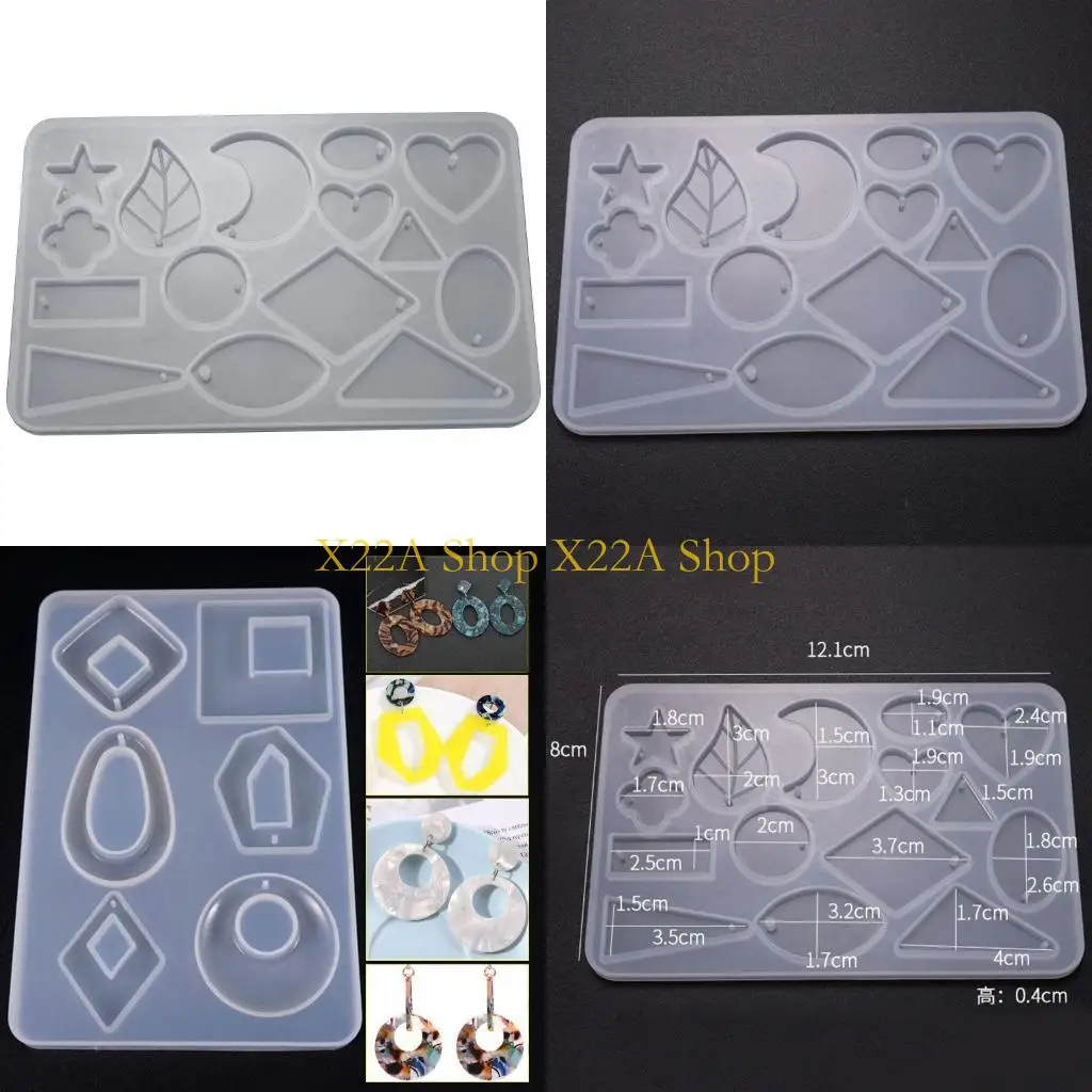 

Unique Silicone Acrylic Earring Necklace Pendant Mold Resin Casting Mold Jewelry Making