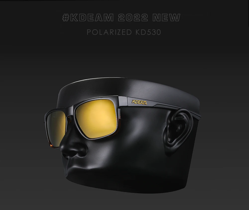 KDEAM Photochrome Und Polarisierte Unisex Sonnenbrille Platz UV400 Shades Gespiegelt Gläser Für Driving Wandern Camping Angeln – Detail 1
