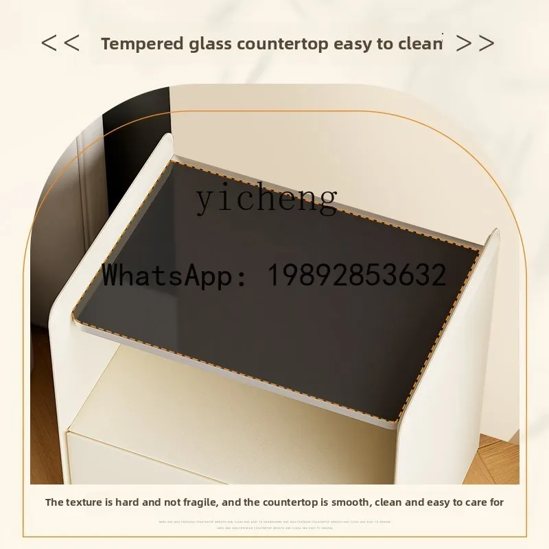 F1 آمنة، منزلية صغيرة على الطراز الفرنسي الكريمي بصمة الإصبع بجانب السرير صندوق إيداع آمن ذكي #5