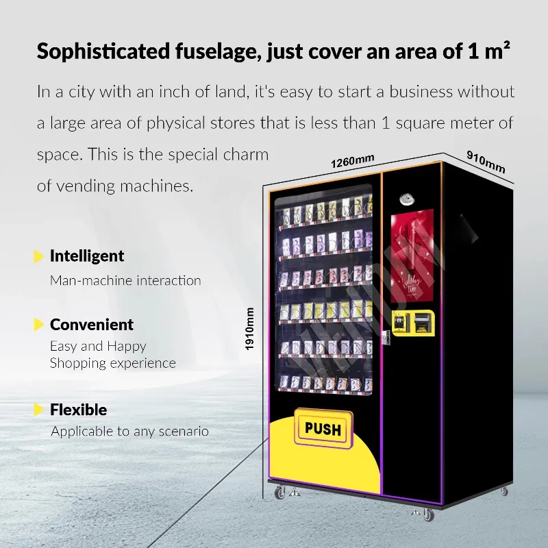 آلة بيع صغيرة رائجة البيع صديقة للمدرسة للوجبات الخفيفة والمشروبات والحلوى والشوكولاتة