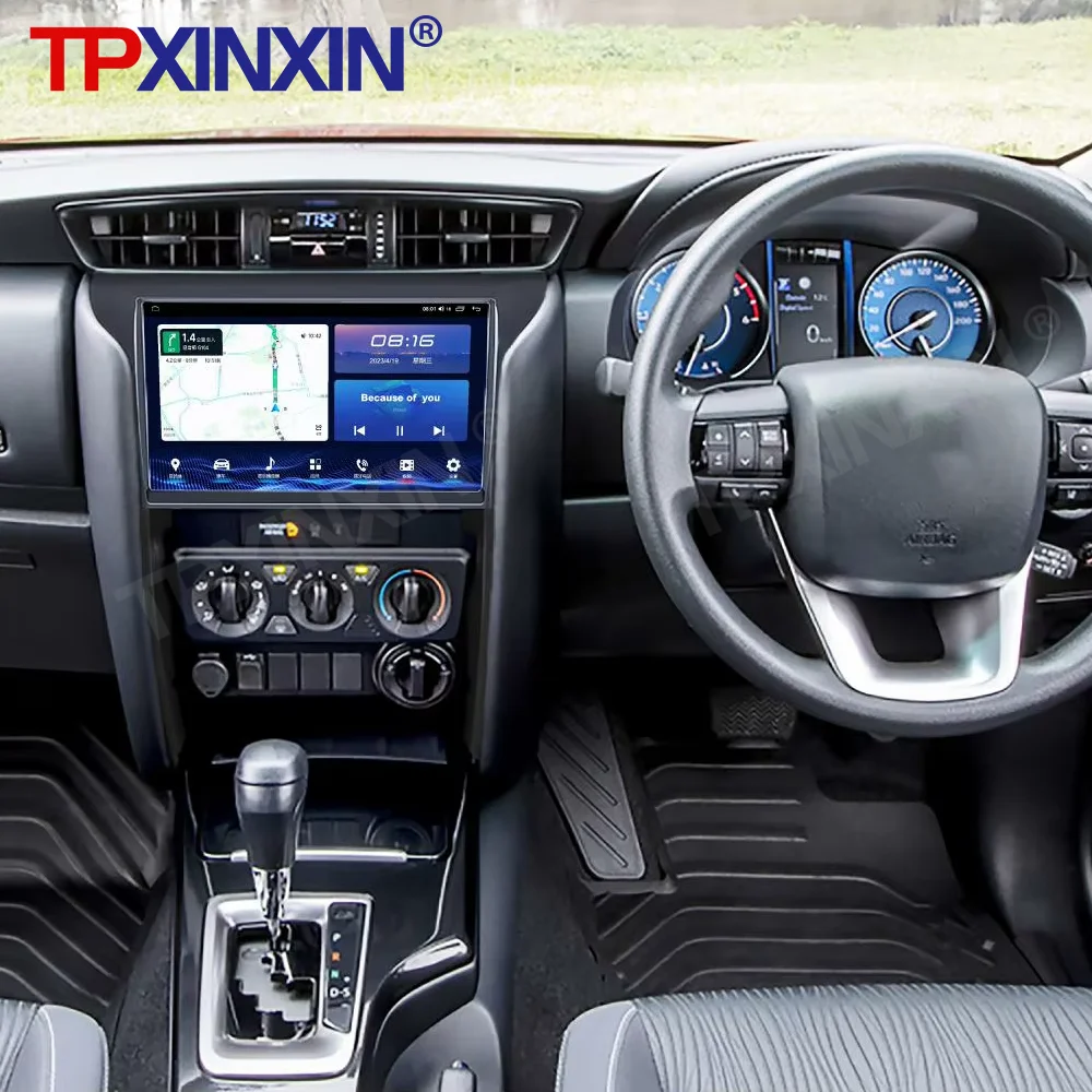 

11,6-дюймовый автомобильный радиоприемник Android 13.0 для Toyota Fortuner 2016-2022, GPS-навигация, CarPlay, стерео мультимедийный плеер, головное устройство DSP BT