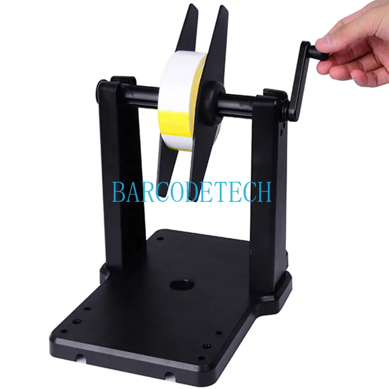 Label Rewinder Hand Crank Printer External Paper Holder Manual Winder Roll Label Holder for Desktop Barcode Thermal Printer