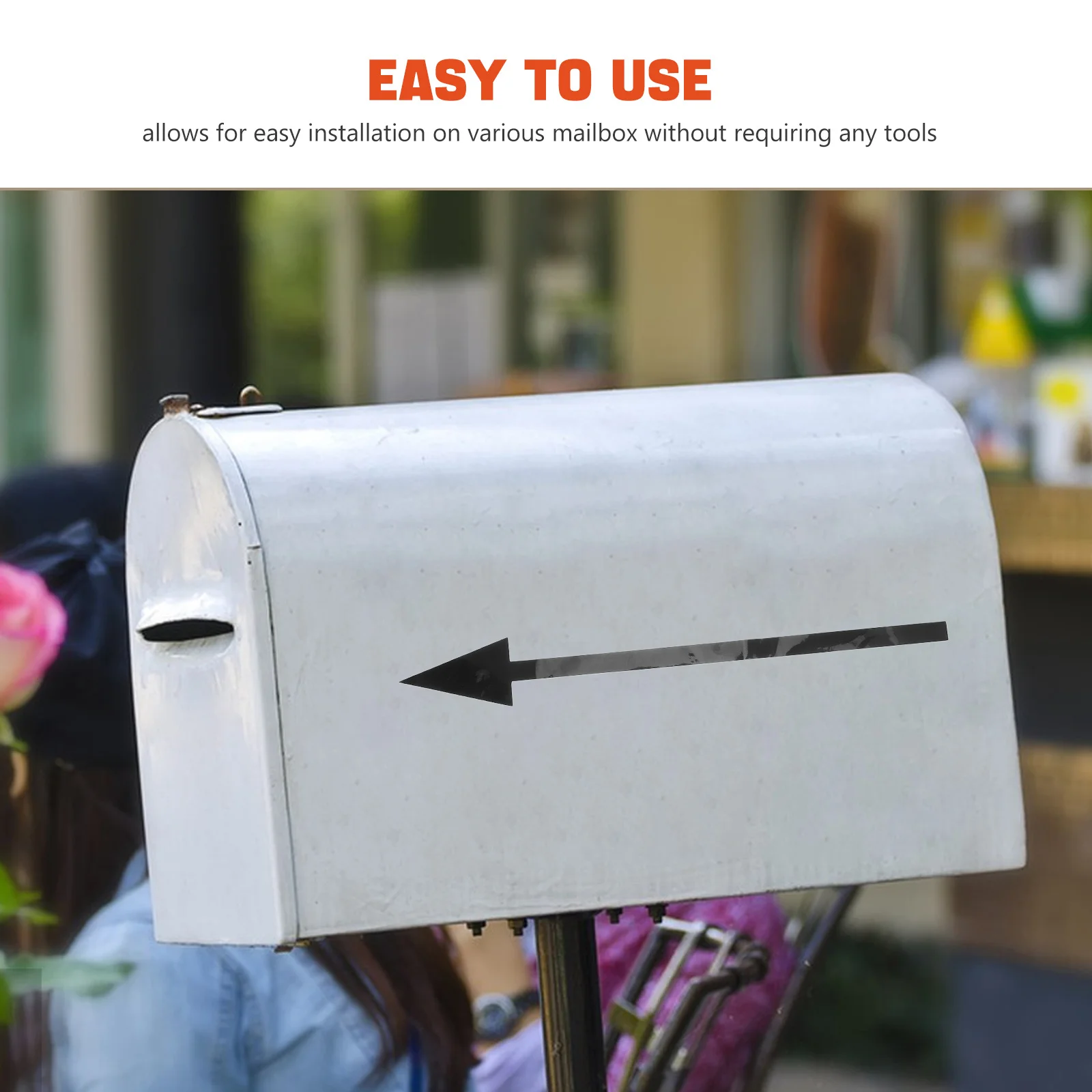 5Pcs Reflective Mailbox Arrow Stickers Self Adhesive Waterproof Directional Decals Outdoor Safety High Visibility