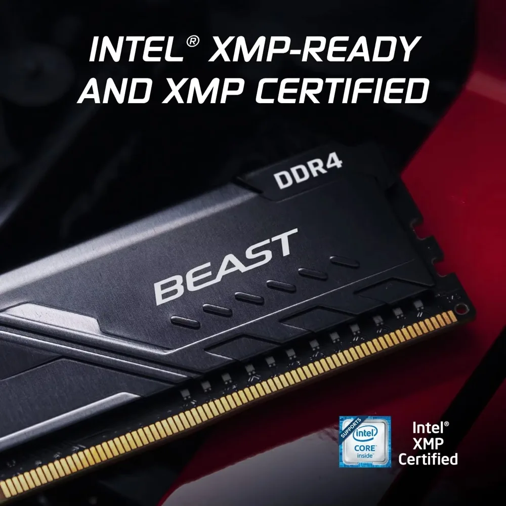 킹스턴 비스트 퓨리 DDR4 RAM XMP 3600 3200 2666 2400 2133MHz 8GB 16GB 32 게이밍 데스크탑 메모리 PC4-25600 PC4-19200 288핀 DIMM 썸네일 3