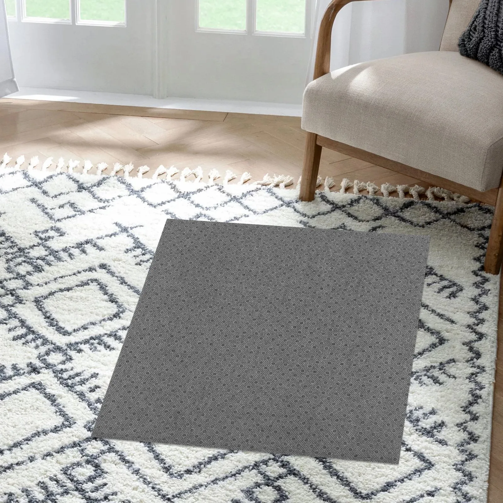 Tela de Fieltro Antideslizante para Fabricación de Alfombras DIY, Lámina Duradera para Artesanías, Uso en Hogar, Oficina y Hotel, Base Antideslizante para Alfombras