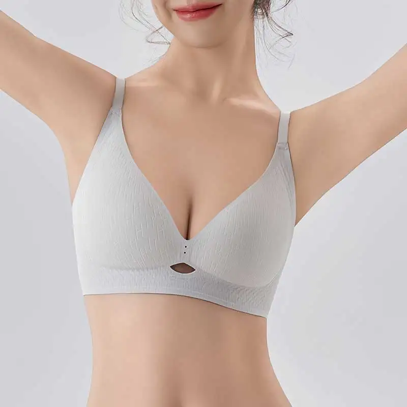 Women's Bras Sexy Deep V Small Chest Push-up Underwear Women's Summer Thin Hollow Feeling Pair of Breast Anti-sagging Bra Cover